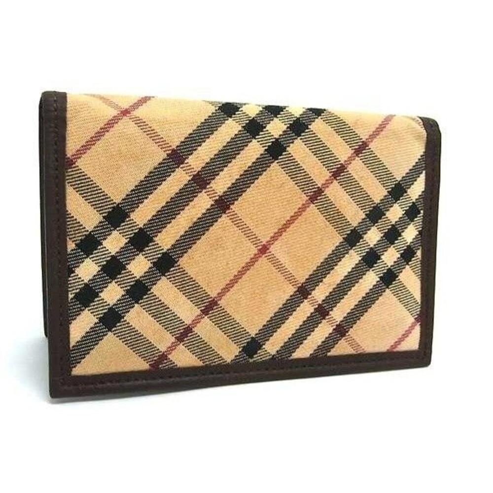 Burberry Nova Check Cardholder | Canvas & Leather | Beige & Brown
